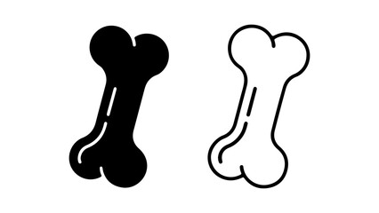 Dog bone outline with transparent background