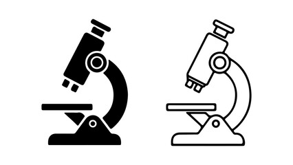 Microscope icon with transparent background