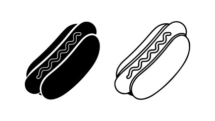 Hot dog icon with transparent background