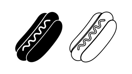 Hot dog icon with transparent background
