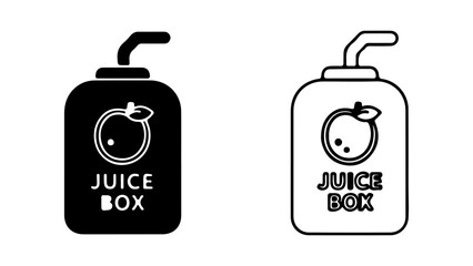 Juice box icon with transparent background