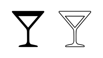 Martini glasses with transparent background