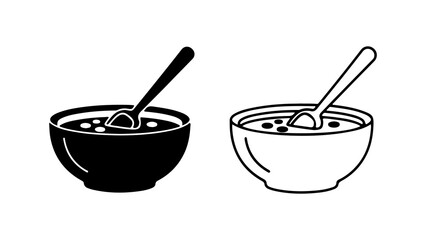 Cereal bowl with spoon with transparent background