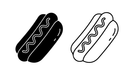 Hot dog icon with transparent background