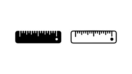 Rulers with measurements and transparent background