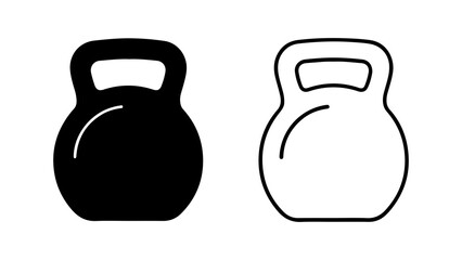 Kettlebell icon with transparent background