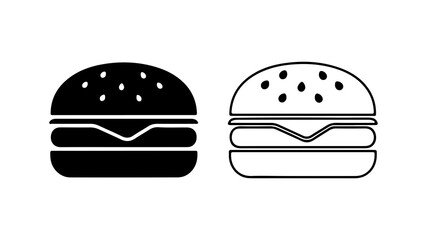 Burger icons with transparent background