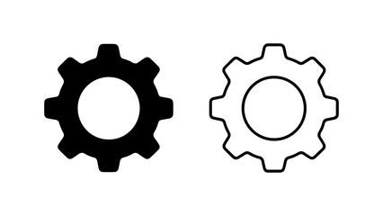 Gear icons with transparent background