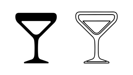 Martini glasses with transparent background