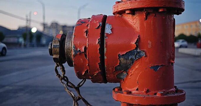 Rusty fire hydrant closeup