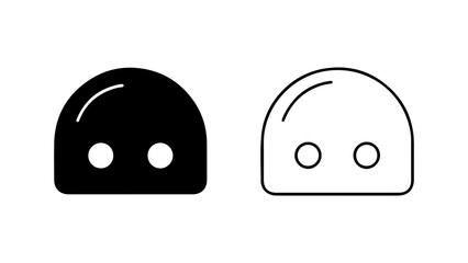 Minimalist face icons with transparent background