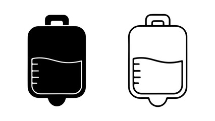 Blood bag icon with transparent background