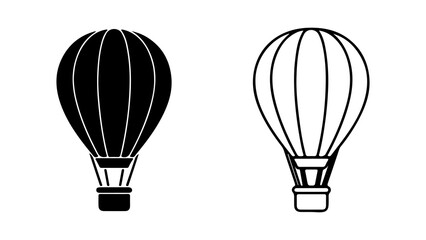 Hot air balloons with transparent background