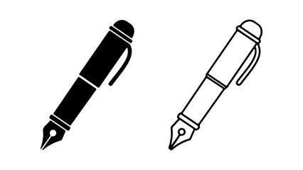 Fountain pens with transparent background