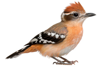 Fototapeta premium Colorful bird perched gracefully, showcasing vibrant plumage and intricate feather patterns in a natural setting.
