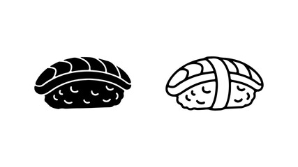 Sushi rolls with transparent background