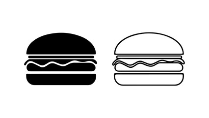 Burger icons with transparent background