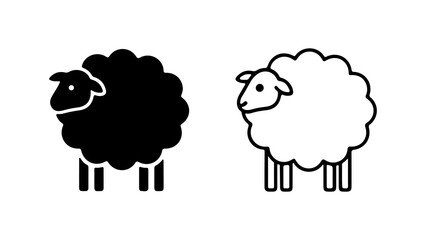 Sheep icons with transparent background
