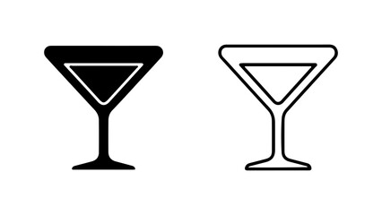 Martini glasses with transparent background