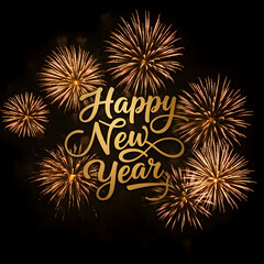 Fireworks celebration happy new year design