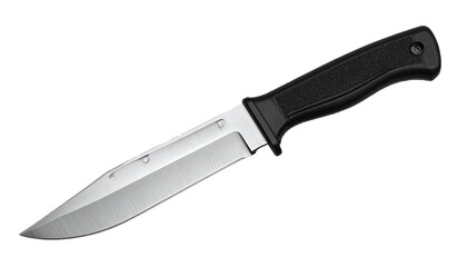 Realistic Combat Knife with Curved Edge and Matte Black Handle for Outdoor Survival Gear