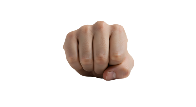 Beige fist illustration features human skin texture. Use it for presentations, social media content, or digital designs.