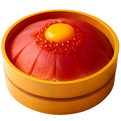 Tuna Don with Rich Egg Yolk and Fresh Ikura on Rice