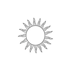 sun vector illustration, sun line art