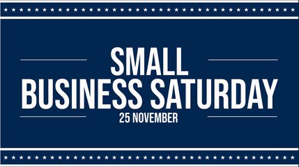 Minimal dark blue background banner for Small Business Saturday with elegant and professional layout
