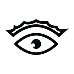 eye logo icon illustration flat