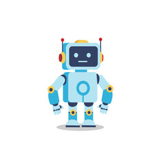Fototapeta premium Friendly Futuristic Robot Character Vector Illustration for Technology and AI Design Projects