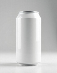 White Blank Can with Can Cooler Mockup 3D Render 