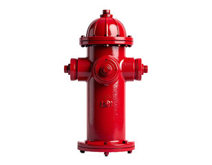 Urban Safety Equipment &ndash; Red Fire Hydrant Front View Isolated