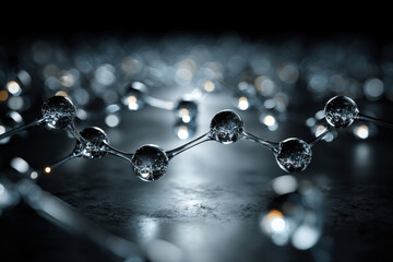 Layered network graph with glowing spheres and luminous edges on a clean abstract background