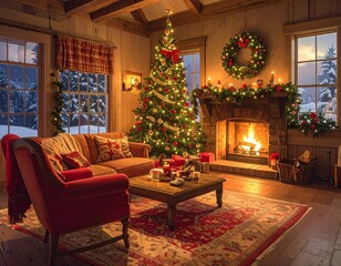 Ambiance cocooning au moment des f&ecirc;tes de fin d'ann&eacute;e.