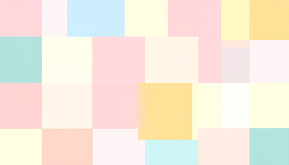 Soft Pastel Geometric Blocks Background Pattern.