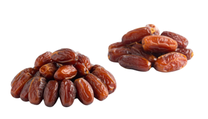 Sweet Middle Eastern dates heap isolated on transparent background
