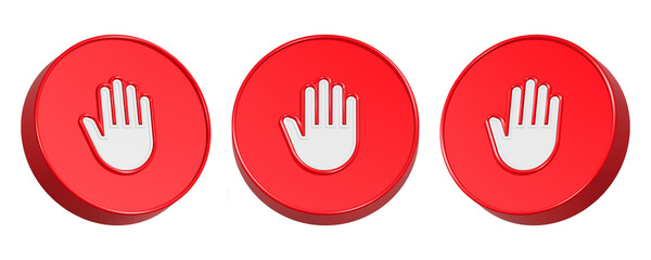 3d rendering design of stop sign in red frame 