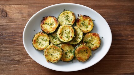 Close Up of Herb Seasoned Roasted Zucchini