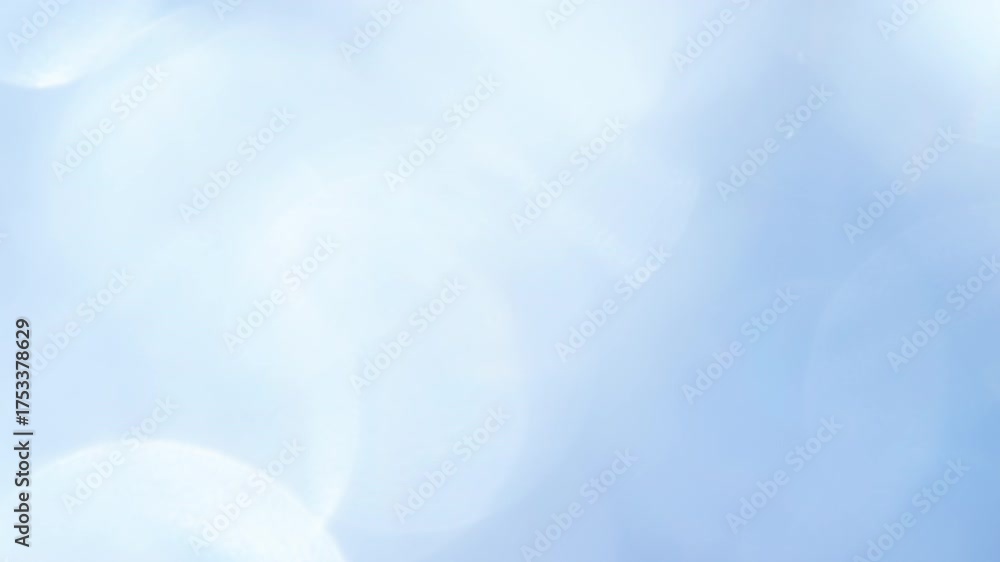 Wall mural swirling bokeh in blue space. loop. a large number of sparkling faceted crystals shimmer and create 