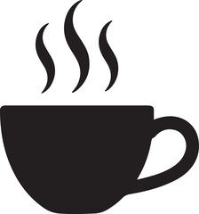 Ceramic mug icon hot drink black symbol
