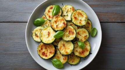 Easy Oven-Baked Zucchini Rounds with Olive Oil