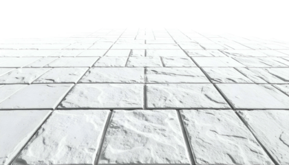 Perspective shot of a textured, tiled surface receding to a blurred black horizon