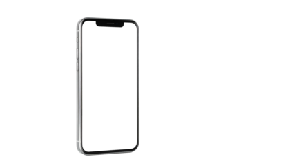 Sleek, modern handheld device with a large black screen, angled against a dark background