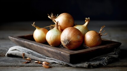 Whole Red and Yellow Onions with Papery Peel