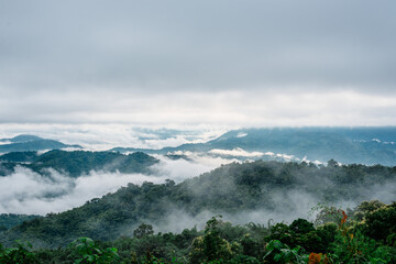 storm clouds over the mountains