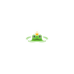 Crowned frog in water