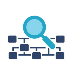 Transparent Data Trail Flat Icon, Information Provenance