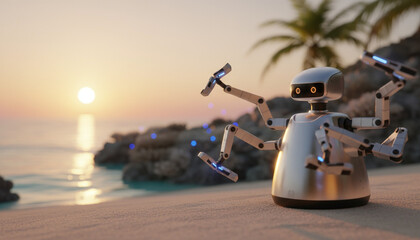 Autonomous Island Maintenance Robot on Tropical Shoreline