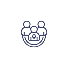 Vector line business icon